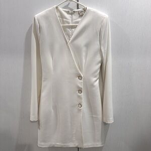 Jason Wu White Blazer Tuxedo Mini Dress
